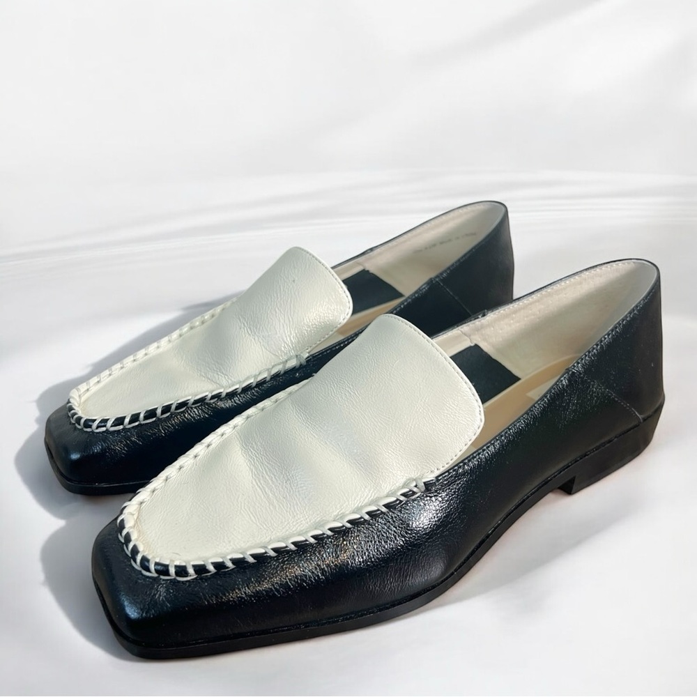 Dolce Vita Beny Wide Loafers - Black & White | Classic Two-Tone Elegance